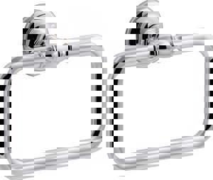 Rectangular Closed Towel Ring in Polished Chrome